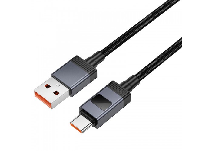 Дата кабель Hoco X118 Generous with display USB to Type-C 5A (1m)