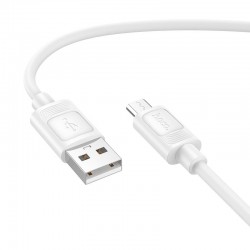 Дата кабель Hoco X122 Benefit USB to MicroUSB 2.4A (1m)  White - 00000085495_1