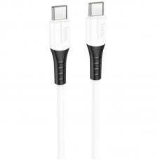 Дата кабель Hoco X82 Silicone Type-C to Type-C 60W (1m)  White - 00000079857_2