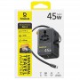 Мережевий універсальний перехідник Baseus AG11 45W with retractable cable (2USB-A/1C/1Socket) (E0307F)