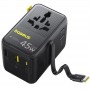 Мережевий універсальний перехідник Baseus AG11 45W with retractable cable (2USB-A/1C/1Socket) (E0307F)