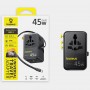 Мережевий універсальний перехідник Baseus AG11 45W with retractable cable (2USB-A/1C/1Socket) (E0307F)