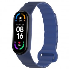 Ремінець Dual-color Magnetic для Xiaomi Mi Band 7/6/5/4/3  Navy Blue / Blue - 00000077058_7