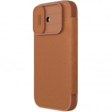 Шкіряний чохол-книжка Nillkin Qin Pro Camshield для Apple iPhone 17 (6.3")  Brown - 00000081512_2