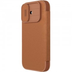 Шкіряний чохол-книжка Nillkin Qin Pro Camshield для Apple iPhone 17 (6.3")  Brown - 00000081512_2