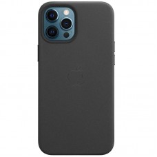 Шкіряний чохол Leather Case (AAA) with MagSafe and Animation для Apple iPhone 12 Pro / 12 (6.1")  Black - 00000044070_1