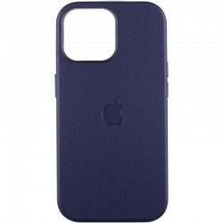 Шкіряний чохол Leather Case (AAA) with MagSafe and Animation для Apple iPhone 14 (6.1")  Ink - 00000057152_23