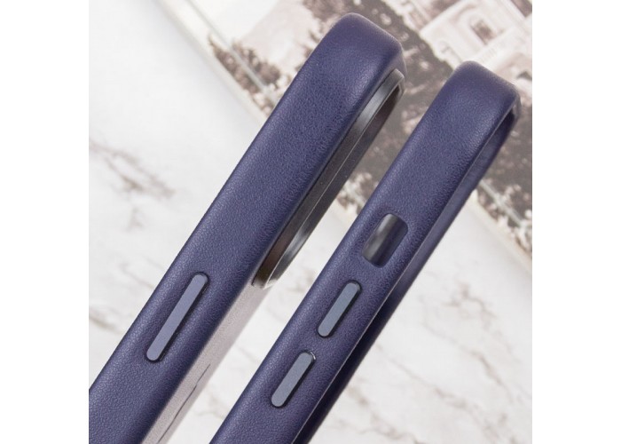 Шкіряний чохол Leather Case (AAA) with MagSafe and Animation для Apple iPhone 14 (6.1