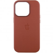Шкіряний чохол Leather Case (AAA) with MagSafe and Animation для Apple iPhone 14 Pro (6.1")  Umber - 00000057154_19