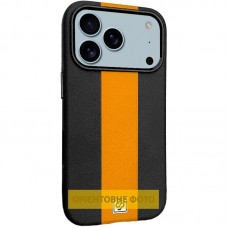 Шкіряний чохол Rally with MagSafe для Apple iPhone 17 Air (6.5")  Black / Orange - 00000081024_2