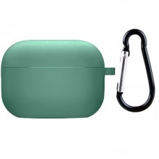 Силіконовий футляр з мікрофіброю для навушників Airpods 4  Зелений / Pine Needle - 00000075783_14