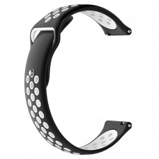 Силіконовий ремінець Active Air для Smart Watch 20mm  Black / White - 00000085757_1