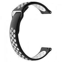 Силіконовий ремінець Active Air для Smart Watch 20mm  Black / White - 00000085757_1