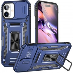 Ударостійкий чохол Camshield Army Ring для Apple iPhone 16 (6.1")  Синій / Navy - 00000085555_5