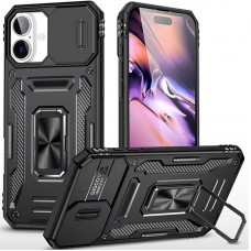 Ударостійкий чохол Camshield Army Ring для Apple iPhone 16 (6.1")  Чорний / Black - 00000085555_6