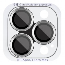 Захисне скло Metal Classic на камеру (у упак.) для Apple iPhone 15 Pro (6.1") / 15 Pro Max (6.7")  Срібний / Silver - 00000065702_2