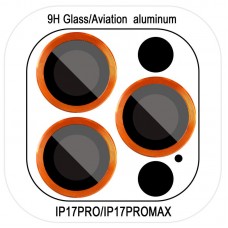 Захисне скло Metal Classic на камеру (у упак.) для Apple iPhone 17 Pro (6.3") / 17 Pro Max (6.9")  Помаранчевий / Orange - 00000080470_4