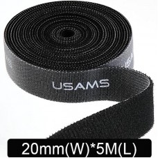 Стяжка-липучка для кабелей Usams US-ZB060 20mm * 5m  Черный (00000029318_1)