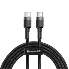 Дата кабель Baseus Cafule Type-C to Type-C Cable PD 2.0 60W (1m) (CATKLF-G)  Черный / Серый - 00000031873_1