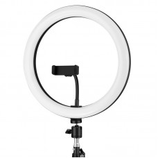 Кольцевая светодиодная LED лампа Arc Ring 10" + tripod 2.1m  Black - 00000065942_1