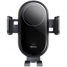 Автодержатель с Беспроводное зарядное устройство Baseus LightChaser Wireless Charging Electric Car Mount 15W (C40355900121-00)  Black - 00000066003_1