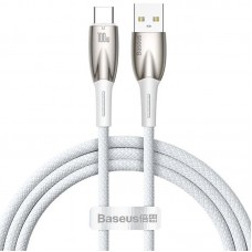 Дата кабель Baseus Glimmer Series Fast Charging Data Cable USB to Type-C 100W 1m (CADH00040)  White - 00000068700_1