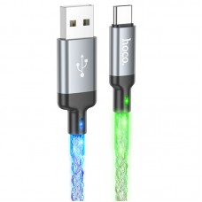 Дата кабель Hoco U112 Shine 2.4A USB to Type-C (1m)  Gray - 00000069099_1