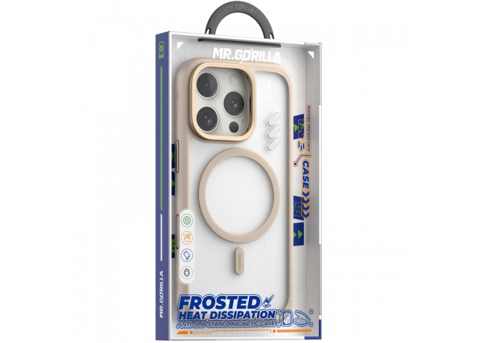 TPU+PC чохол Blueo Frosted Heat Dissipation Stand with MagSafe для Apple iPhone 16 Pro (6.3