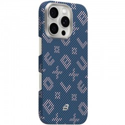 TPU+PC чохол Blueo Gilded Tactile Woven with MagSafe для Apple iPhone 16 Pro Max (6.9")  Blue - 00000085975_1