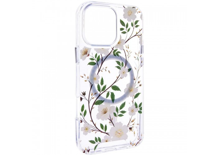 TPU+PC чохол Clear Garden with MagSafe для Apple iPhone 16 (6.1