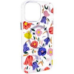 TPU+PC чохол Clear Garden with MagSafe для Apple iPhone 16 Pro (6.3")  Tropical Art - 00000080893_3