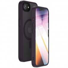 TPU+PC чохол Metal Buttons with MagSafe Colorful для Apple iPhone 16e (6.1")  Темно-фіолетовий / Dark Purple - 00000076849_6