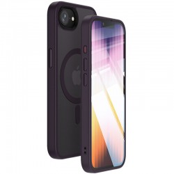 TPU+PC чохол Metal Buttons with MagSafe Colorful для Apple iPhone 16e (6.1")  Темно-фіолетовий / Dark Purple - 00000076849_6