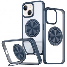 TPU+PC чохол Metal Ring with MagSafe для Apple iPhone 15 (6.1")  Синій - 00000073475_2