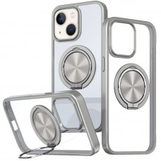 TPU+PC чохол Metal Ring with MagSafe для Apple iPhone 15 (6.1")  Сірий - 00000073475_5