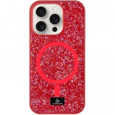 TPU чохол Bling World Rock Diamond with MagSafe для Apple iPhone 16 Pro (6.3")  Red - 00000075839_7