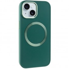 TPU чохол Bonbon Metal Style with MagSafe для Apple iPhone 14 (6.1")  Зелений / Pine green - 00000064357_5