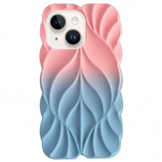 TPU чохол Leaf для Apple iPhone 15 (6.1")  Pink / Blue - 00000077608_3
