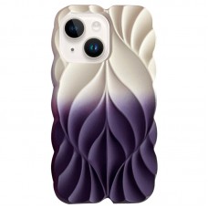 TPU чохол Leaf для Apple iPhone 15 (6.1")  White / Purple - 00000077608_4