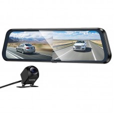 Автомобільний регистратор дзеркало Hoco DV16 Dual-Channel Driving Recorder 1080p+720p  Black - 00000081836_1
