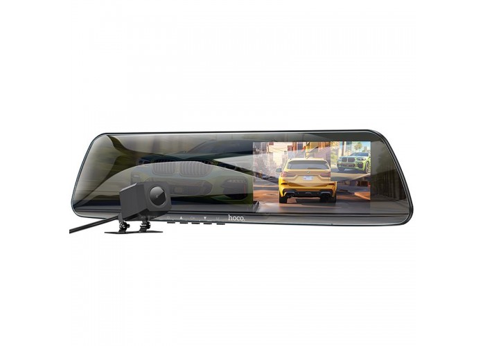Автомобільний регистратор дзеркало Hoco DV4 Dual-Channel Driving Recorder 1080p+720p 4.5