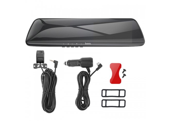 Автомобільний регистратор дзеркало Hoco DV4 Dual-Channel Driving Recorder 1080p+720p 4.5