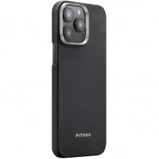 Чохол PC PITAKA with MagSafe для Apple iPhone 15 Pro Max (6.7")  Black / Grey - 00000084957_1