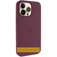 Чохол Silicone Case (AA) Logo with MagSafe для Apple iPhone 16 (6.1")  Бордовий / Plum - 00000080644_3