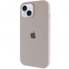Чохол Silicone Case Full Protective (AA) with MagSafe для Apple iPhone 15 (6.1")  Сірий / Light Grey - 00000076434_22