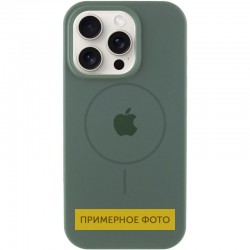 Чохол Silicone Case Full Protective (AA) with MagSafe для Apple iPhone 16 (6.1")  Зелений / Pine green - 00000076438_10