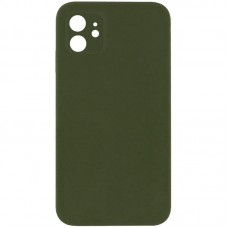 Чохол Silicone Case Square Full Camera Protective (AA) NOLOGO для Apple iPhone 11 (6.1")  Зелений / Dark Olive - 00000072154_10