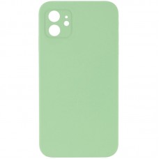 Чохол Silicone Case Square Full Camera Protective (AA) NOLOGO для Apple iPhone 11 (6.1")  М'ятний / Mint - 00000072154_15