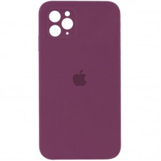 Чохол Silicone Case Square Full Camera Protective (AA) для Apple iPhone 11 Pro (5.8")  Бордовий / Maroon - 00000040235_2