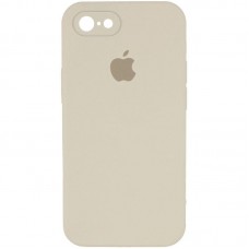 Чохол Silicone Case Square Full Camera Protective (AA) для Apple iPhone 7/8/SE (2020) (4.7")  Бежевий / Antique White - 00000040229_37